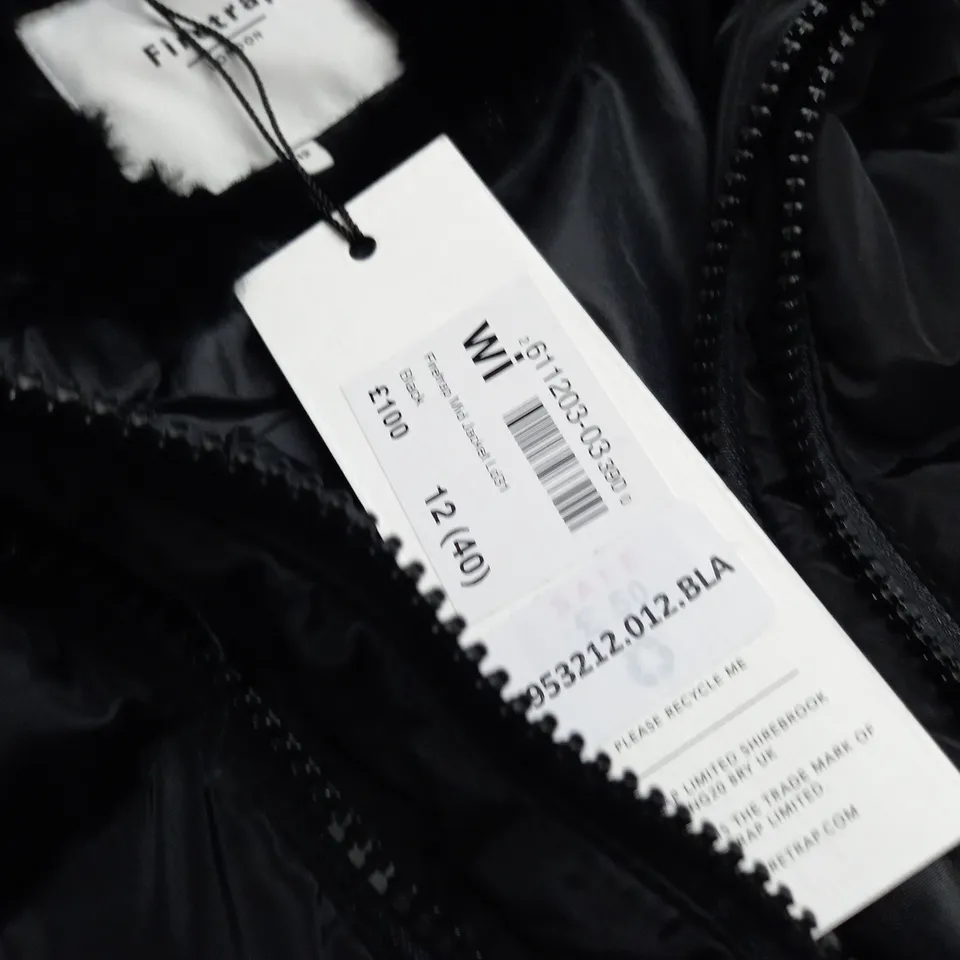 FIRETRAP HOODED MID JACKET IN BLACK - 12