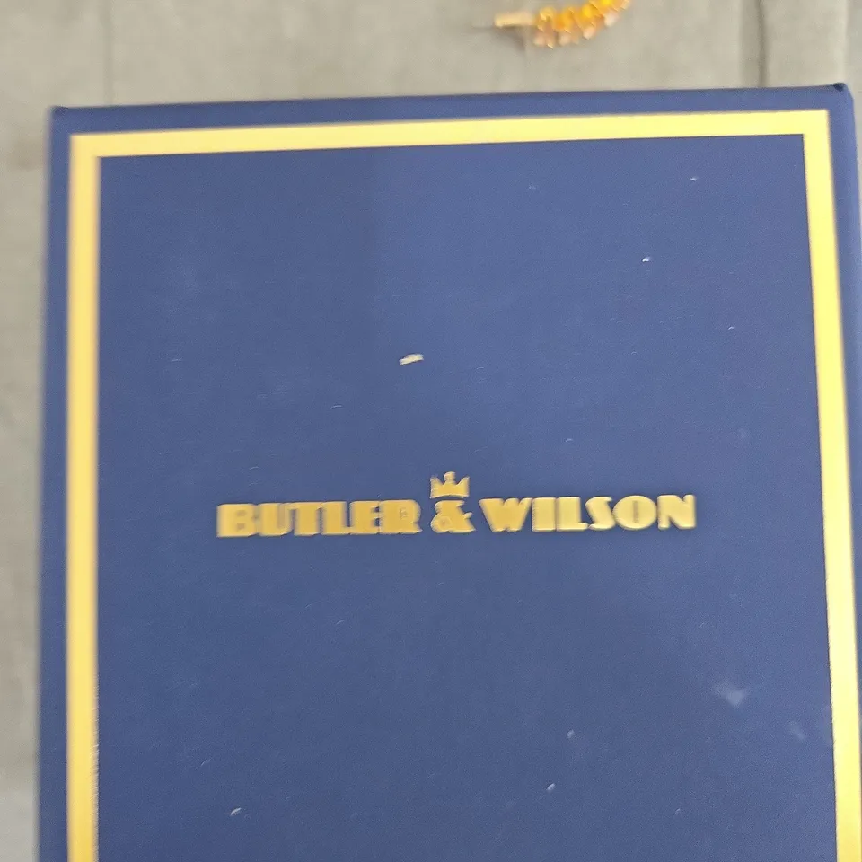 BUTLER & WILSON GOLD-TONE CRYSTAL HOOP EARRINGS