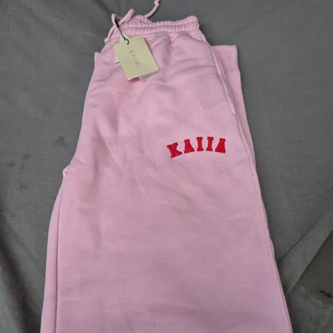 KAIIA STUDIO LOGO WIDE LEG JOGGERS - SIZE 8