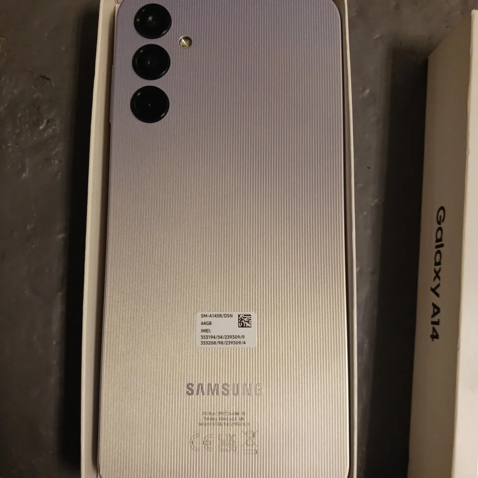 SAMSUNG GALAXY A14 MOBILE PHONE IN SILVER - SM-A145R/DSN