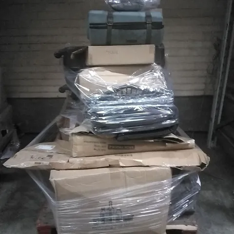 PALLET CONTAINING ASSORTED HOUSEHOLD PRODUCTS TO INCLUDE;SUITCASE,GARDEN CHAIRS,TROLLEY