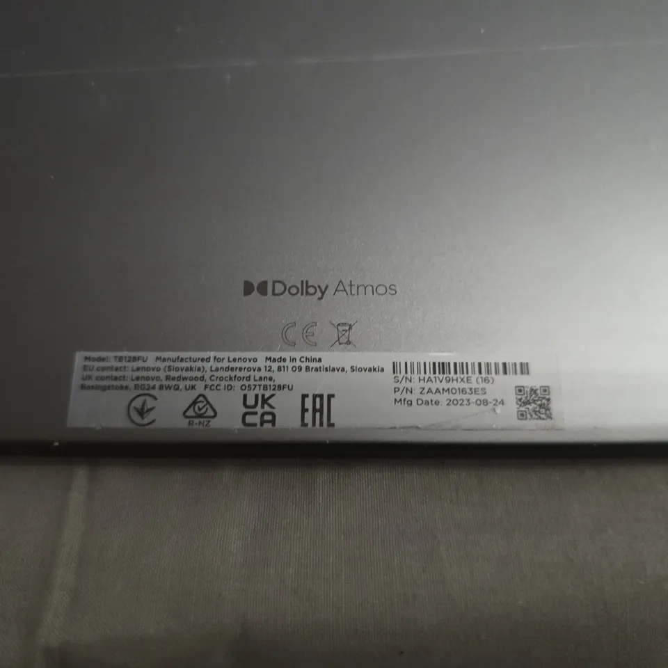 LENOVO TABLET TE12BFU – DOLBY ATMOS