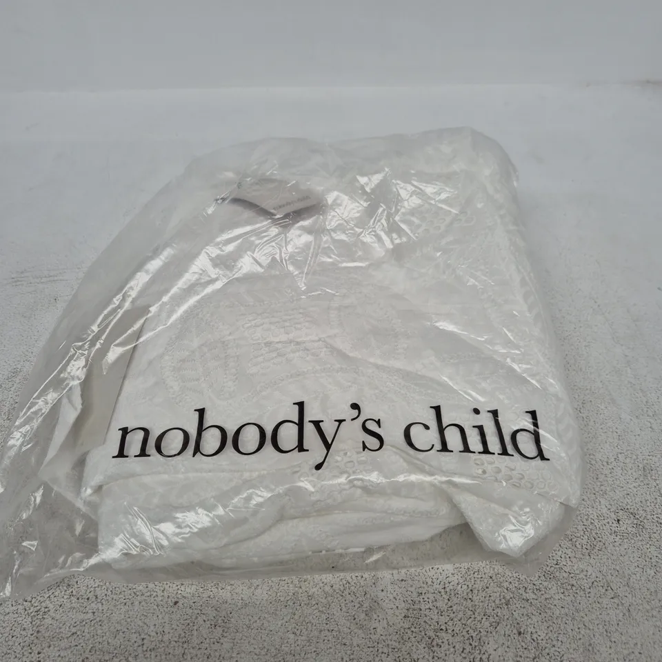 NOBODY'S CHILD ARIELLA MIDI DRESS – SOFT WHITE, UK 12 