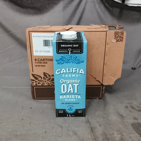 CALIFIA ORGANIC OAT MILK MULTIPACK (6 X 1L CARTONS)