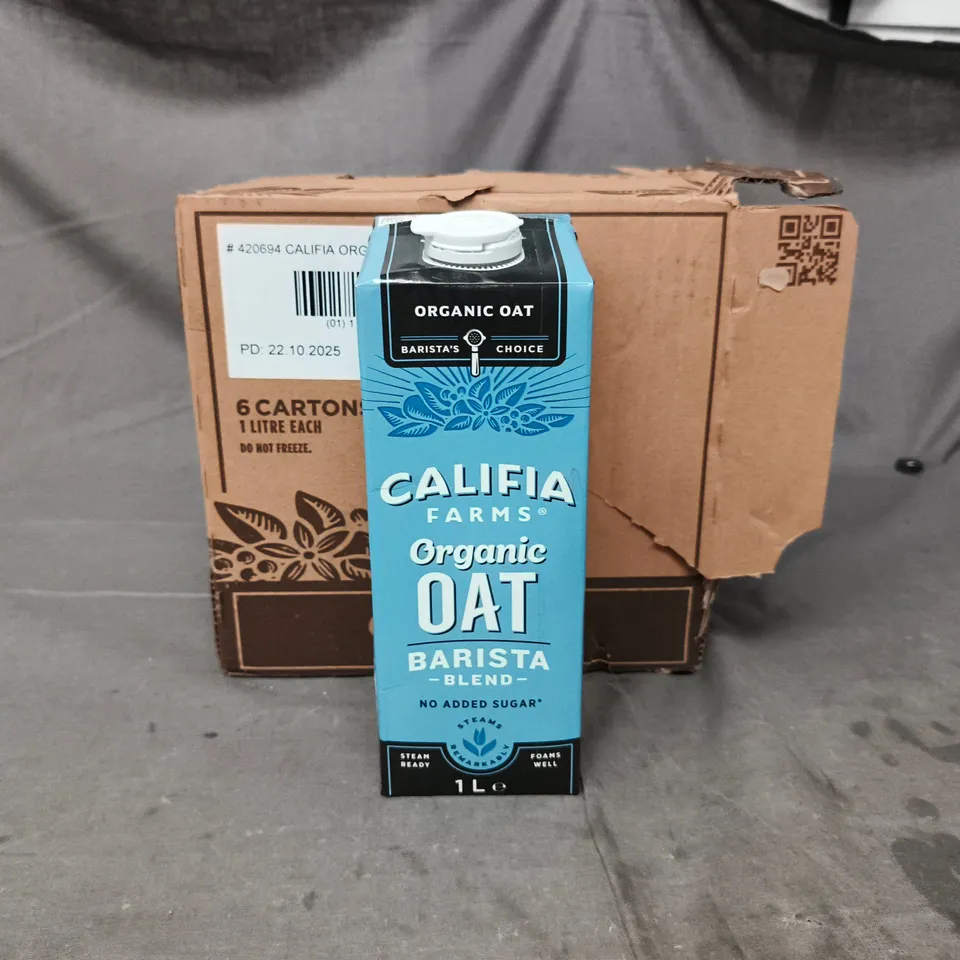 CALIFIA ORGANIC OAT MILK MULTIPACK (6 X 1L CARTONS)