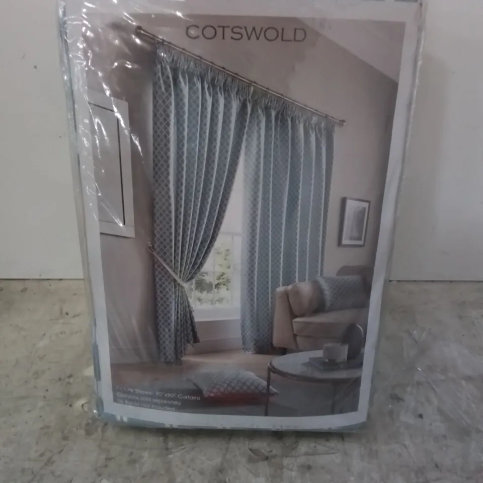 BAGGED TETOUAN ROOM DARKENING PENCIL PLEATED FULLY LINED CURTAINS, TEAL // SIZE: 229 X 229CM 