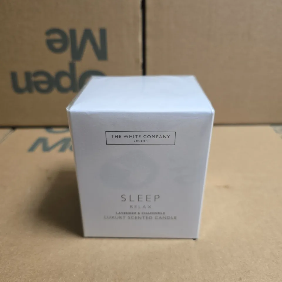 THE WHITE COMPANY SLEEP RELAX LAVENDER & CHAMOMILE LUXURY SCENTED CANDLE – BOXED