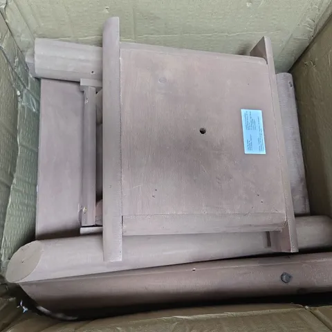 BOXED WOODEN GARDEN FURNITURE