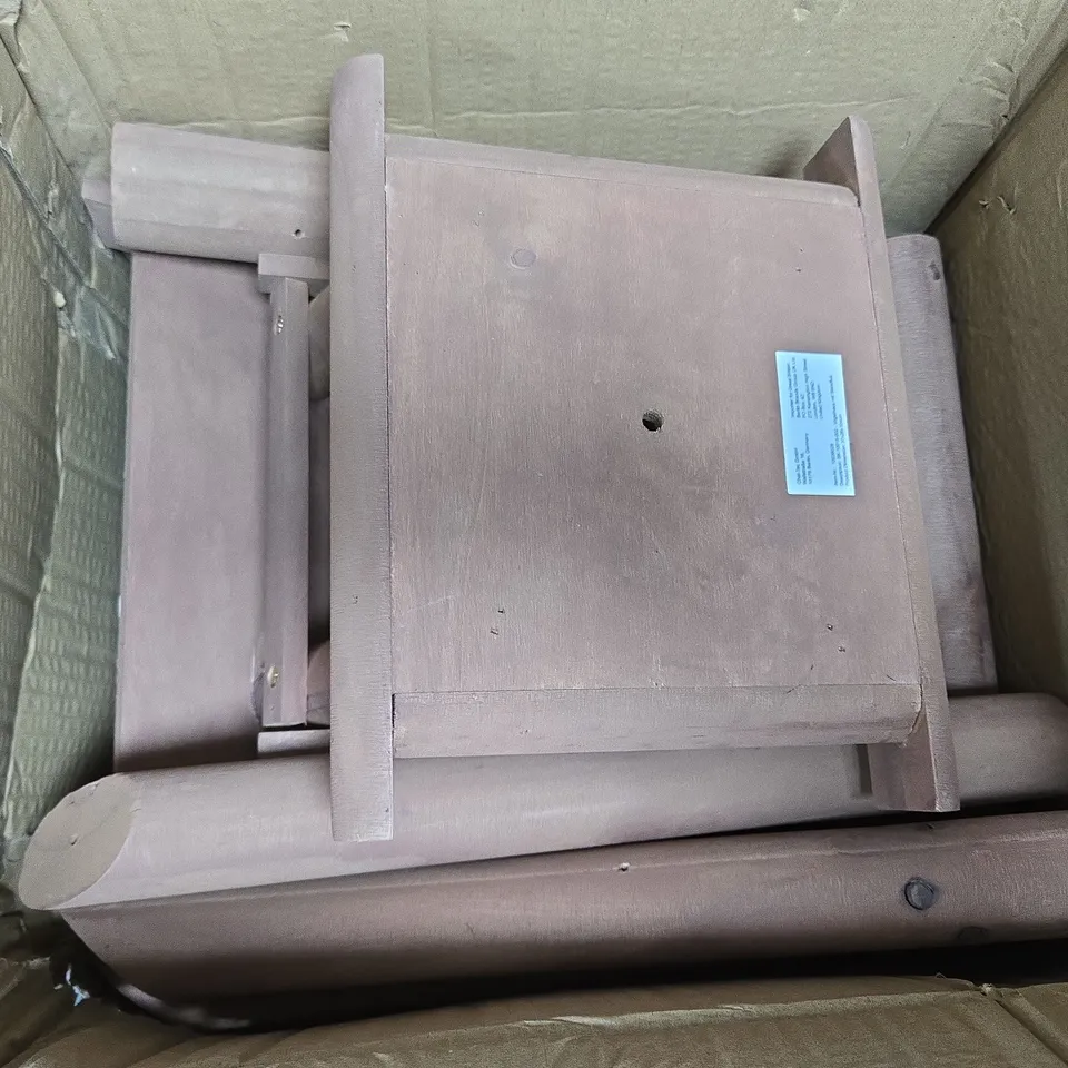 BOXED WOODEN GARDEN FURNITURE