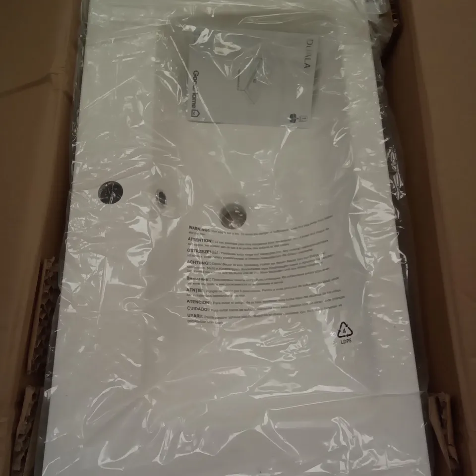 BOXED DUALA 80CM RESIN BASIN - WHITE