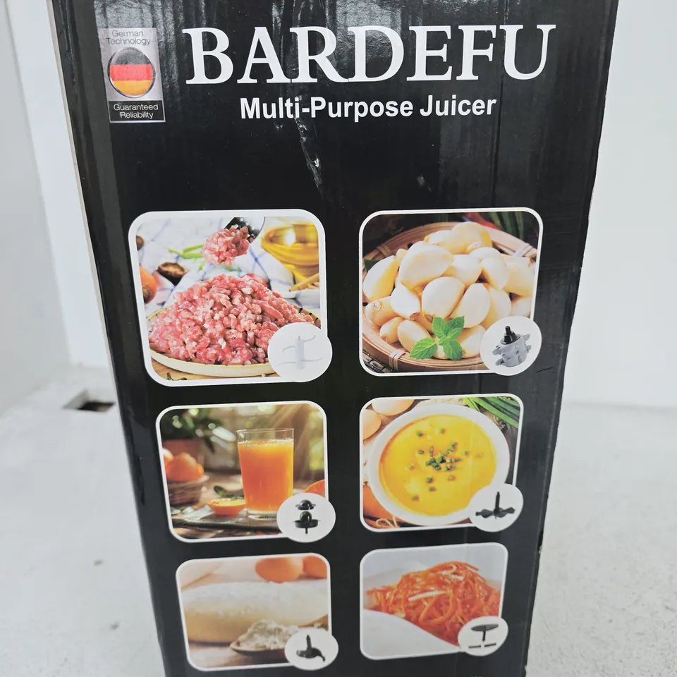 BARDEFU 8-IN-1 ELECTRIC BLENDER / JUICER – MULTI-PURPOSE KITCHEN APPLIANCE (BOXED, 9500W)
