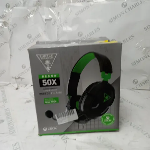 BOX OF APPROX 5 TURTLE BEACH RECON 50X HEADSETS IN BLACK