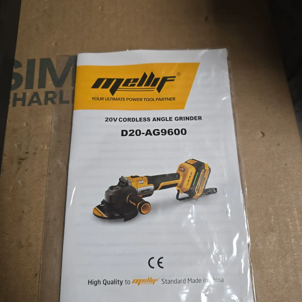 Mellif 20V Cordless Angle Grinder D20-AG9600
