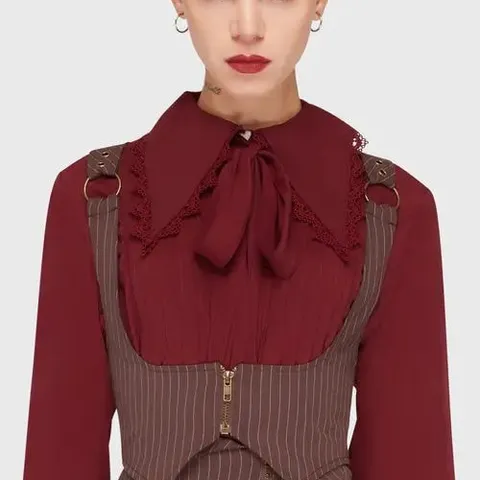 BRAND NEW BAGGED KILLSTAR MIDNIGHT GAZE UNDERBUST CORSET BROWN PINSTRIPE L