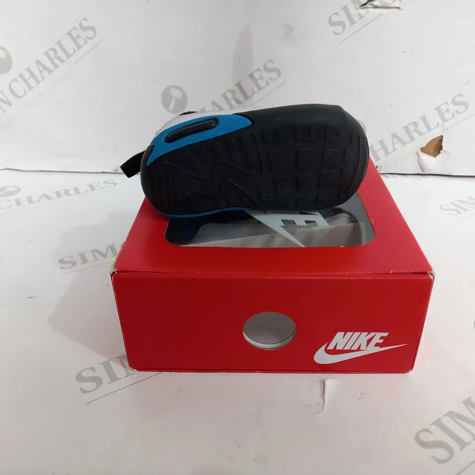 BOXED PAIR OF NIKE TRAINERS FOR BABY IN BLACK/GREY - UK SIZE 2.5