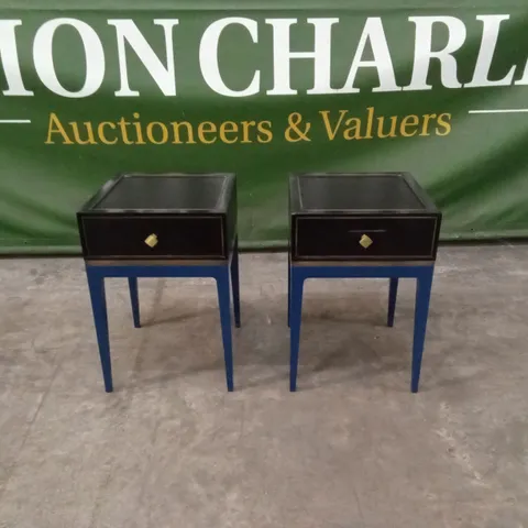 SET OF 2 QUALITY DESIGNER SMALL BEDSIDE TABLES
