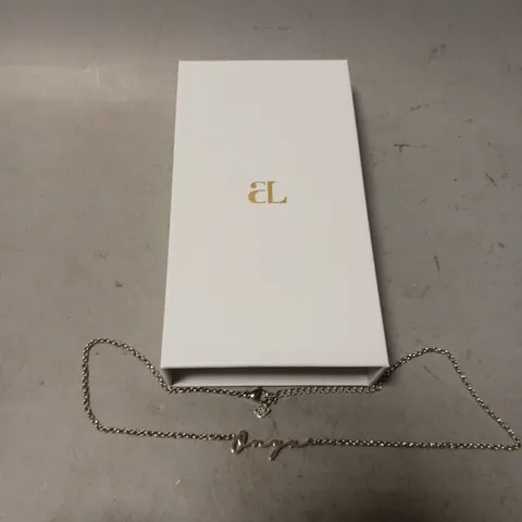 BOXED ABBOTTLYON ONYX SILVER NECKLACE