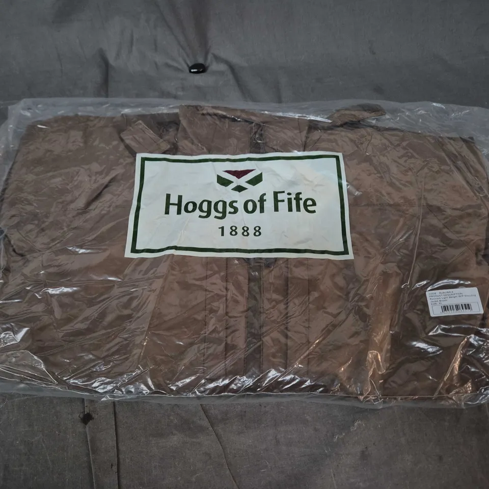 BAGGED HOGGS OF FIFE RANNOCH LIGHT WEIGHT WATERPROOF SHOOTING JACKET – BROWN, XL