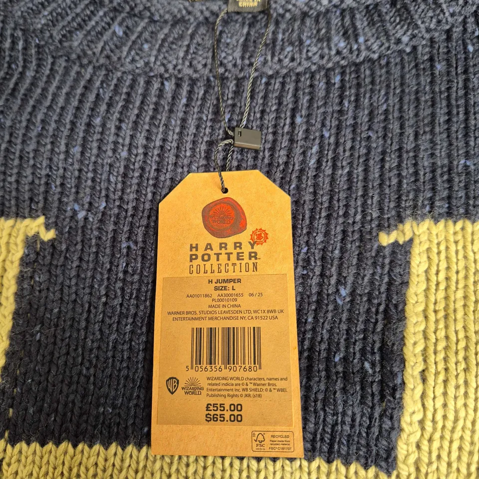 HARRY POTTER COLLECTION JUMPER – NAVY KNIT, SIZE L
