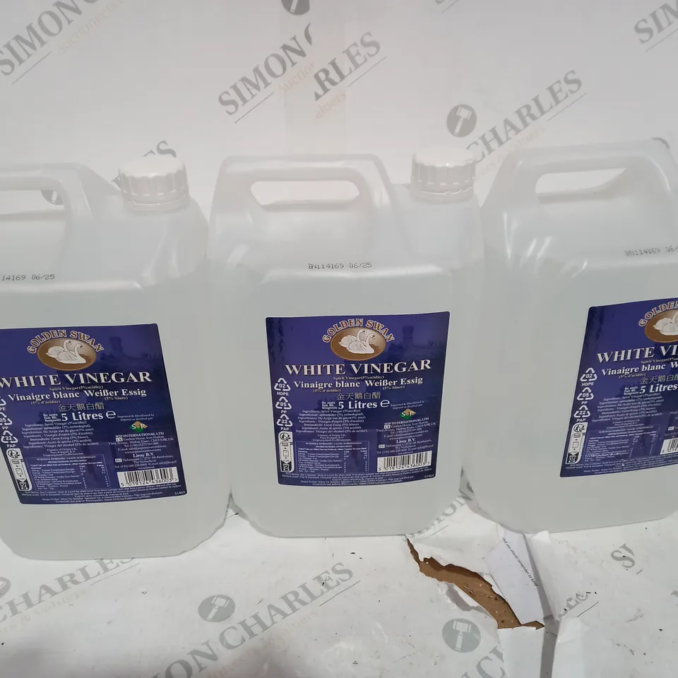 3 X GOLDEN SWAN WHITE VINEGAR - COLLECTION ONLY 