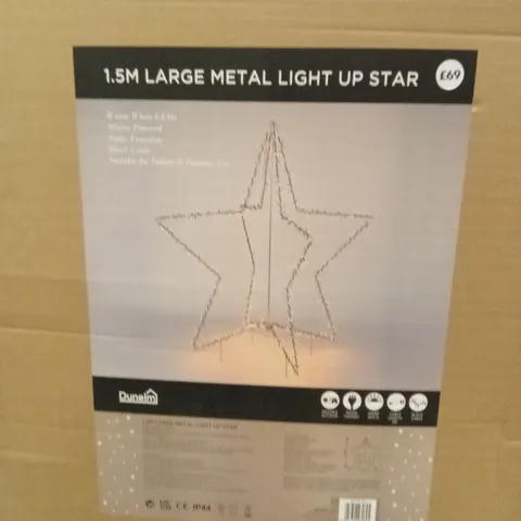 PALLET OF APPROXIMATELY 16 x LARGE METAL 1.5M LIGHT UP CHRISTMAS STARS