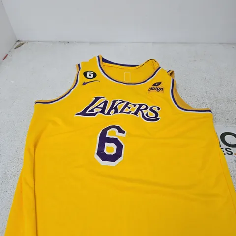 NIKE LOS ANGELES LAKERS REPLICA BASKETBALL JERSEY β JAMES #6 - SIZE UNSPECIFIED