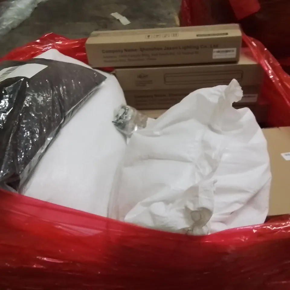 PALLET OF ASSORTED HOUSEHOLD GOODS AND PRODUCTS TO INCLUDE;CEILING LIGHT,BAG,LED MIRROR LIGHT 
