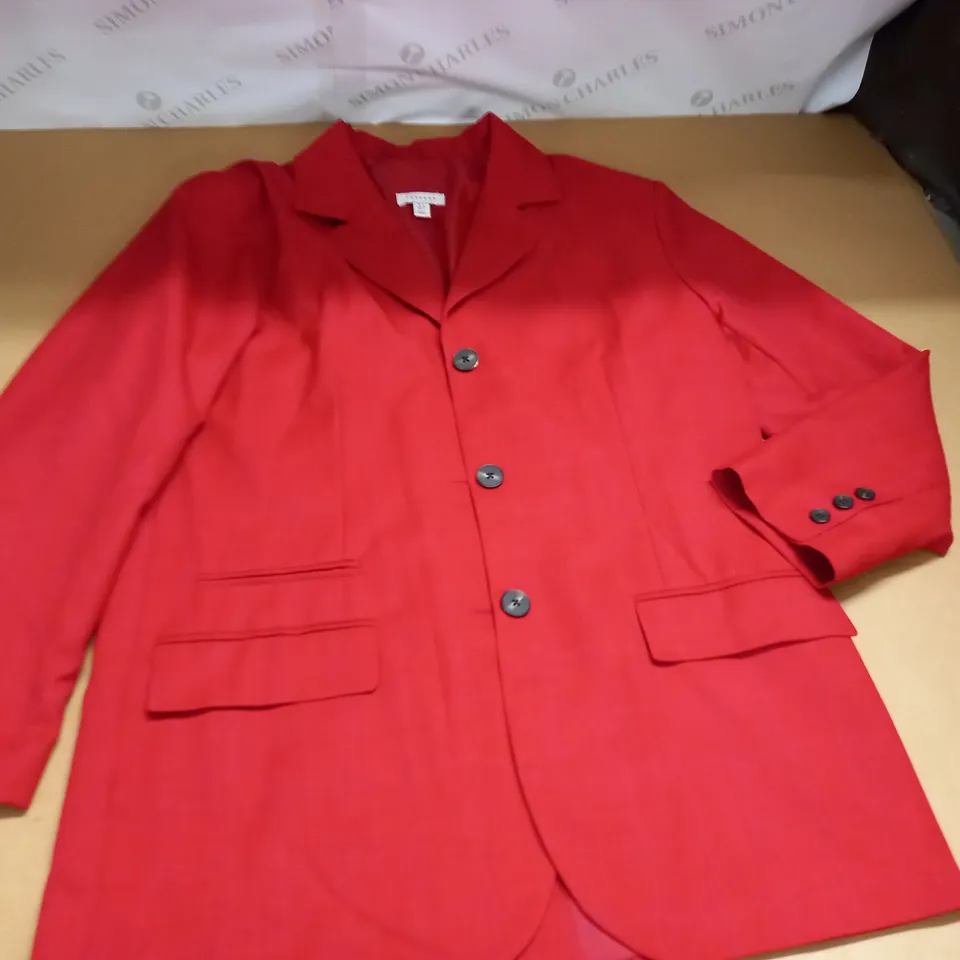 TOPSHOP RED BLAZER - UK 6