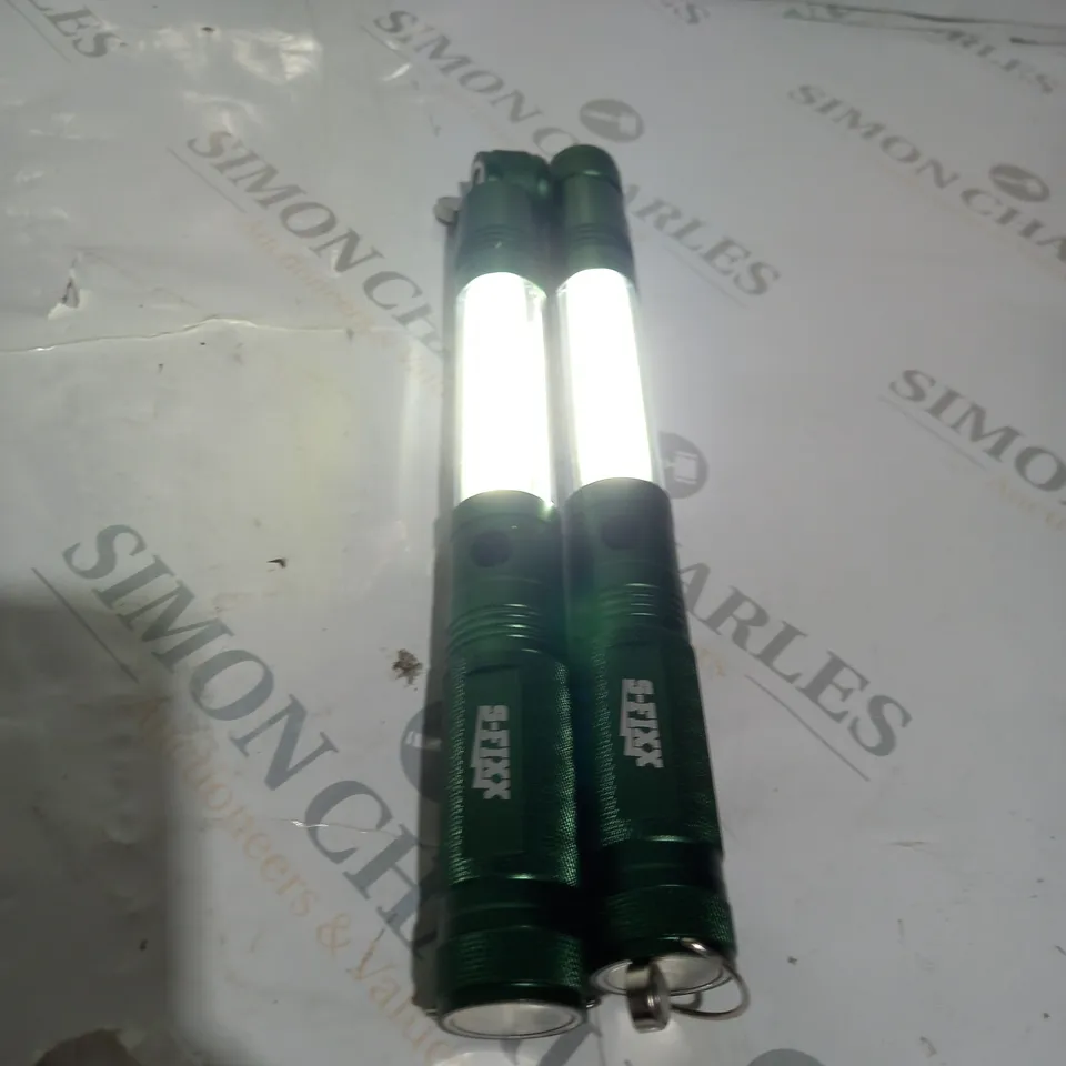 SFIXX SET OF 2 LED TORCHES IN DARK GREEN
