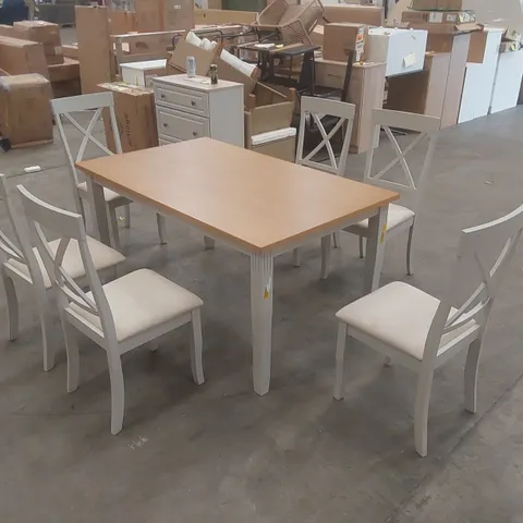 CONKLIN 6 - PERSON SOLID OAK DINING SET