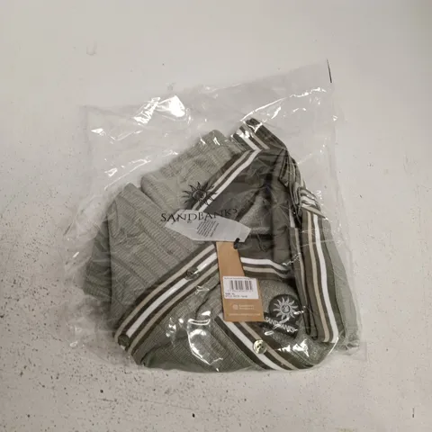 SANDBANKS SAGE STRIPED KNIT CARDIGAN – BUTTON-THROUGH, XL (MEN'S) MS136