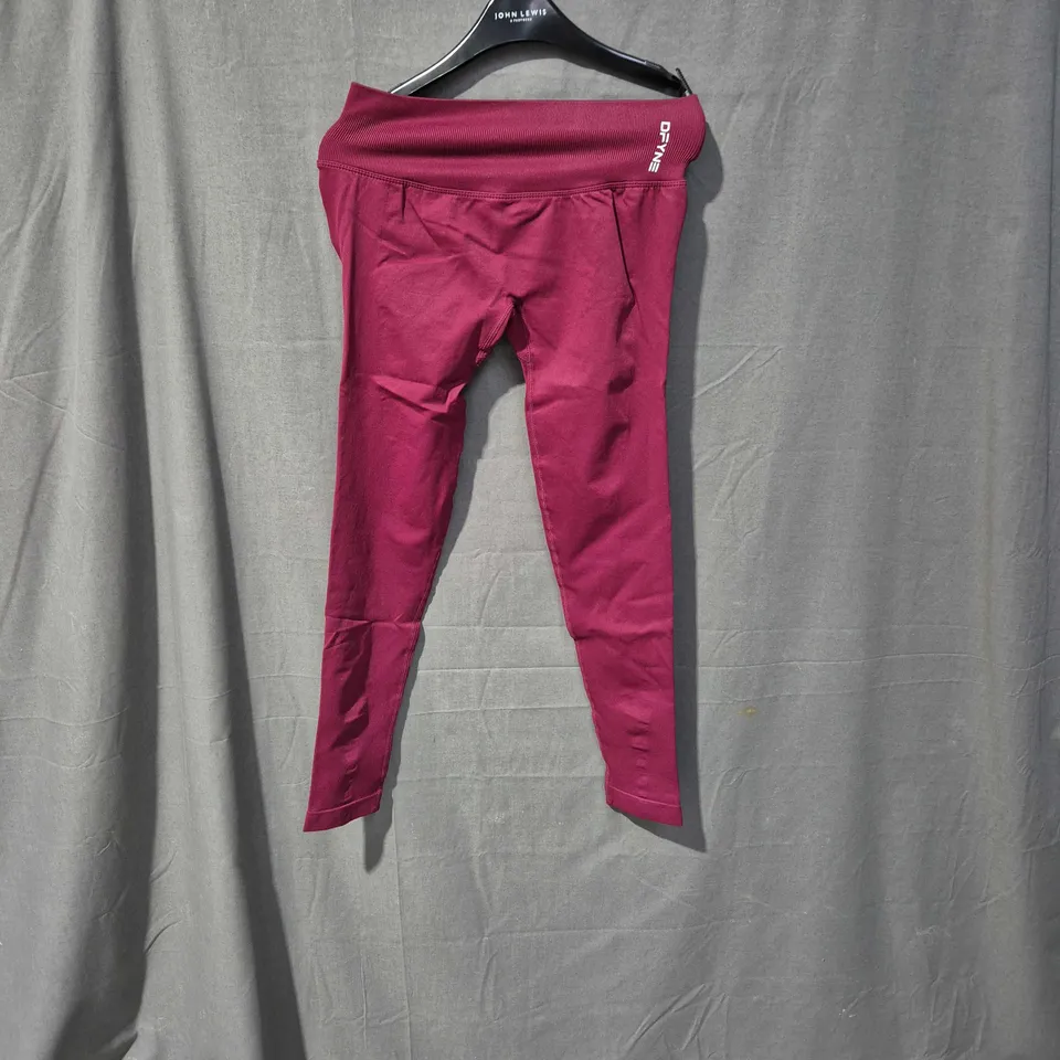 DFYNE WOMEN'S MAGENTA LEGGINGS – SIZE SMALL 