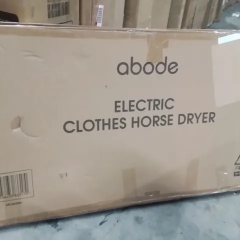 BOXED ABODE ELECTRIC CLOTHES HORSE- SILVER (1 BOX)