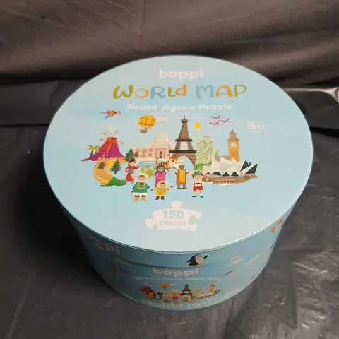 BOPPI WORLD MAP ROUND JIGSAW PUZZLE – 150 PIECES