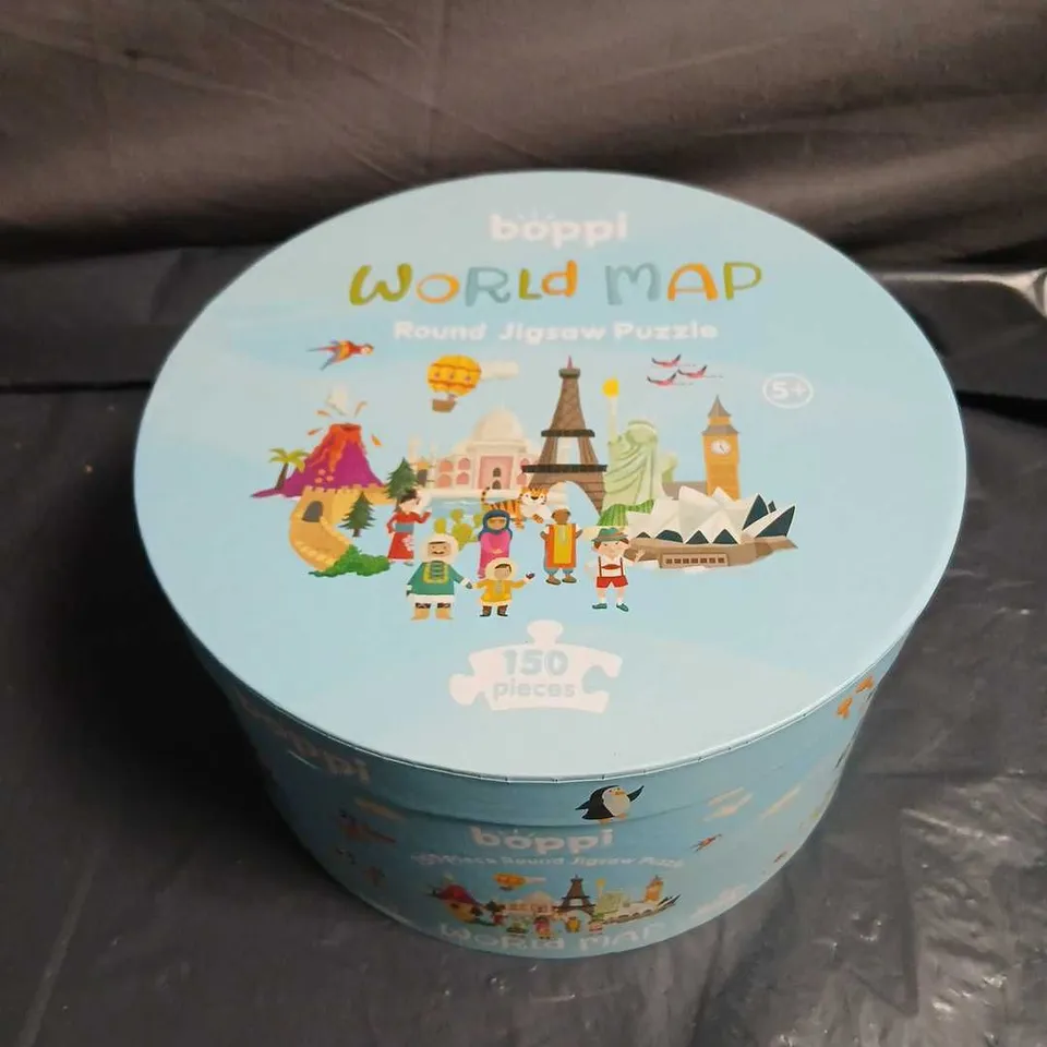 BOPPI WORLD MAP ROUND JIGSAW PUZZLE – 150 PIECES