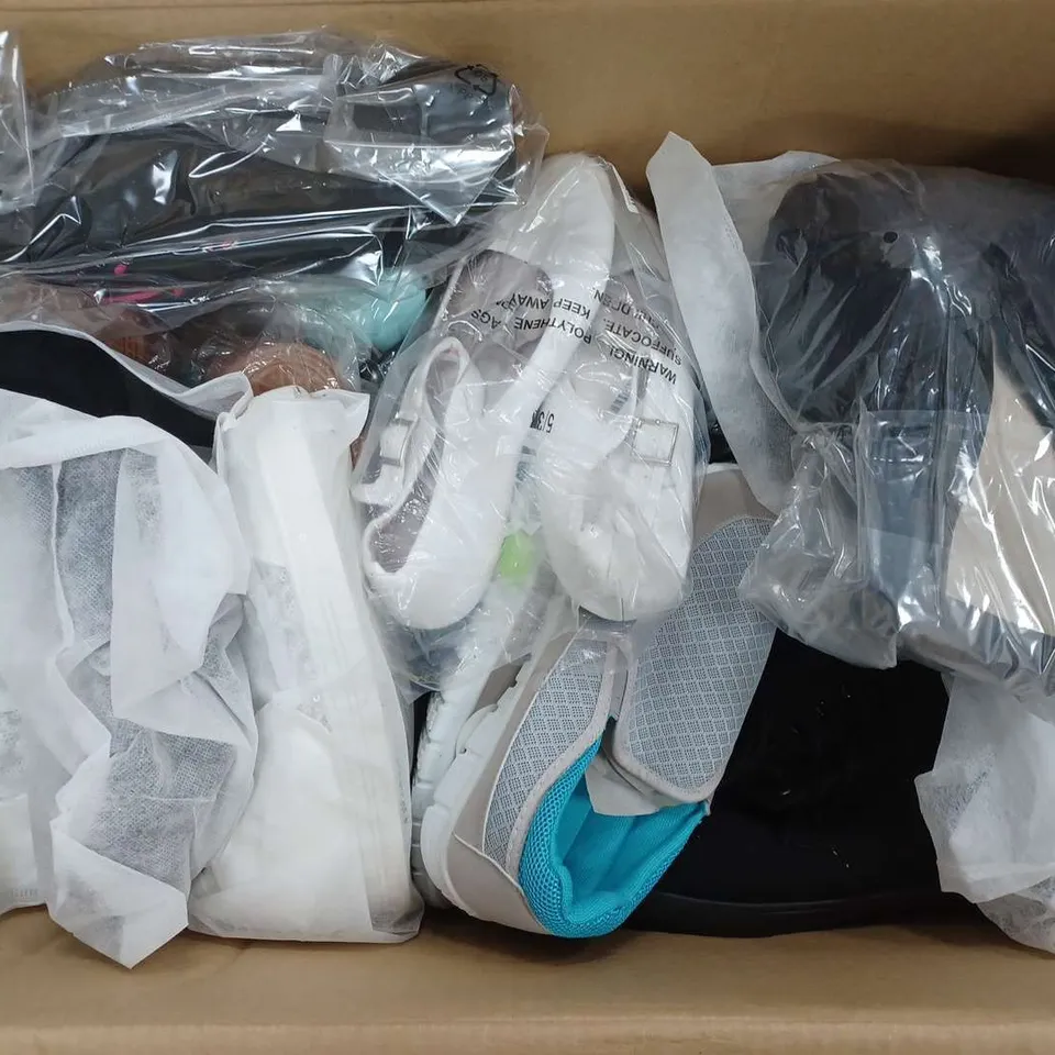 APPROXIMATELY 20 ASSORTED WOMENS PAIRS OF SHOES IN VARIOUS COLOURS, STYLES, AND SIZES