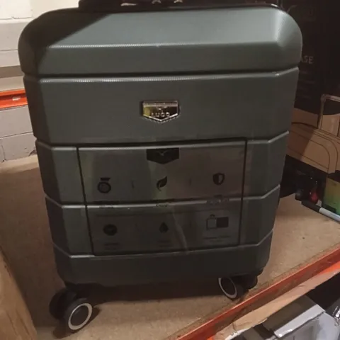 UNBOXED KEPLIN LUGG SMALL SIZE TRAVEL SUITCASE WITH WHEELS GREEN COLOUR 