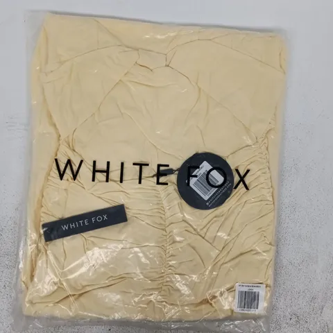 BAGGED WHITE FOX SAY WHAT YOU FEEL HALTER MAXI DRESS IN LEMON SIZE SMALL