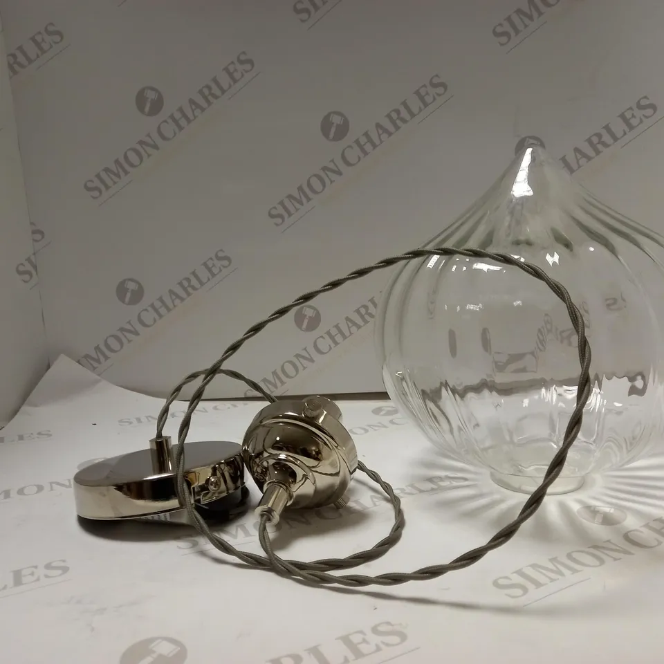 BOXED DAR MYA 1 LIGHT SINGLE PENDANT POLISHED NICKEL CEILING LIGHT