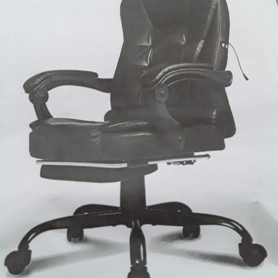 BOXED MASSAGE OFFICE CHAIR - BLACK