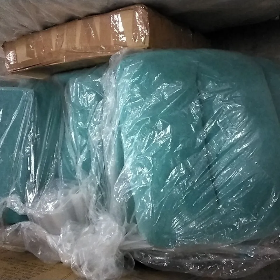 KATHRYN VELVET MANUAL RECLINER WITH OTTOMAN UPHOLSTERY TEAL