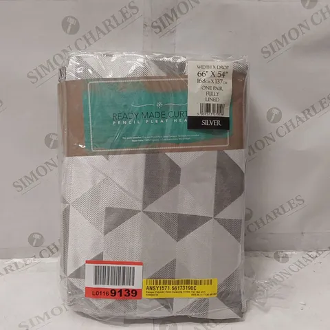 BAGGED STAMPER POLYESTER ROOM DARKENING CURTAIN PAIR (SET OF 2) - 168 x 137cm