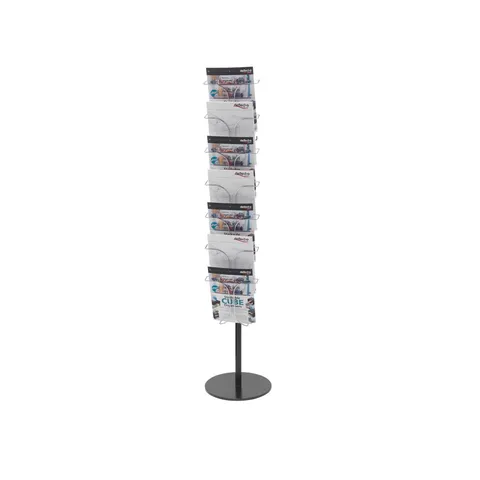 BOXED DEFLECTO EUROPE 142.5cm H ROTATING MAGAZINE RACK (2 BOXES)