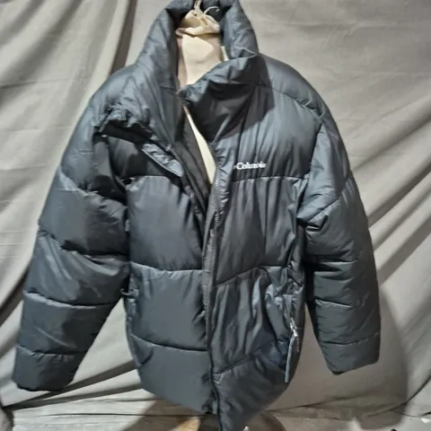 Columbia Black Hooded Puffer Jacket - SIZE XL