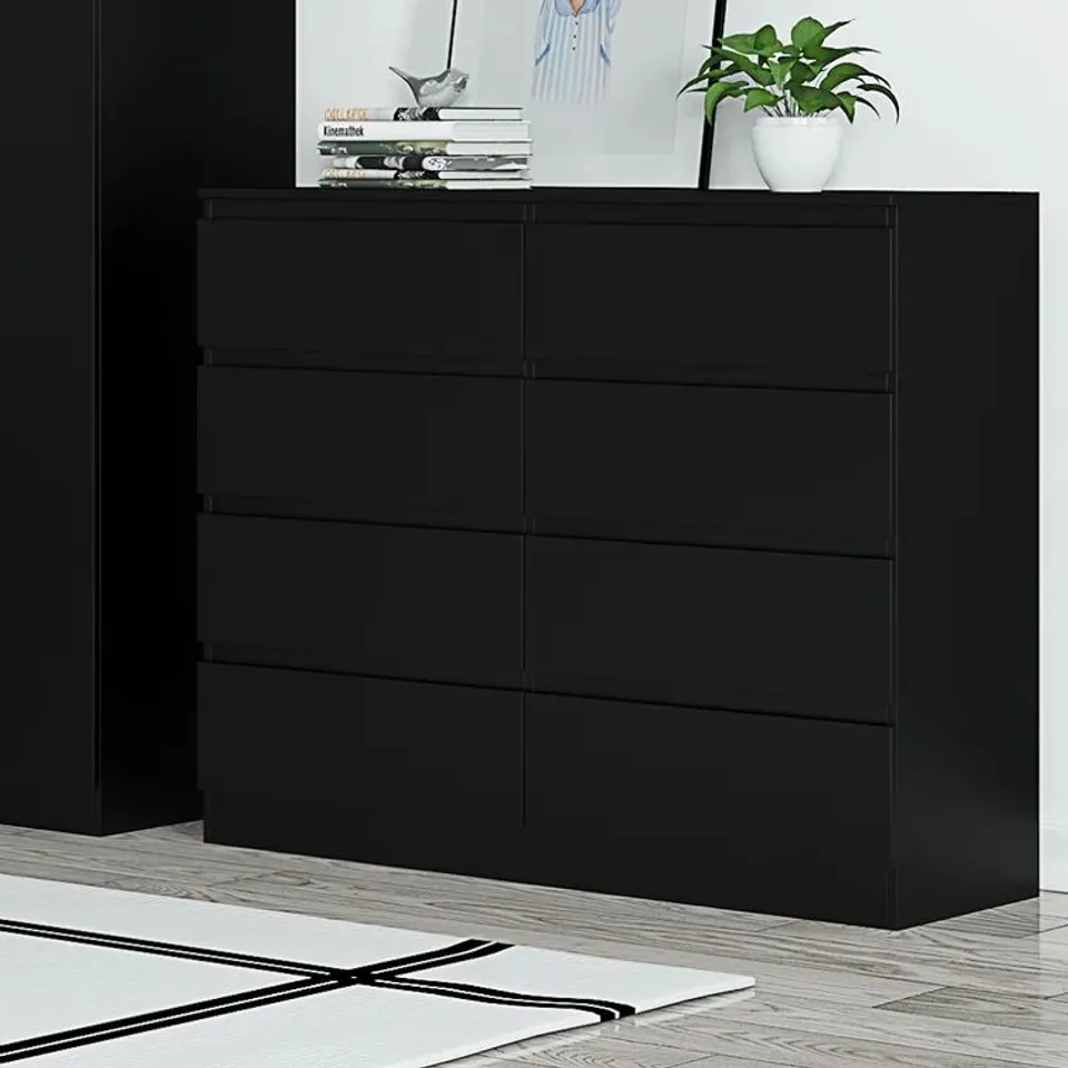 BOXED CHARLTON 8 DRAWER 126CM W (2 BOXES)