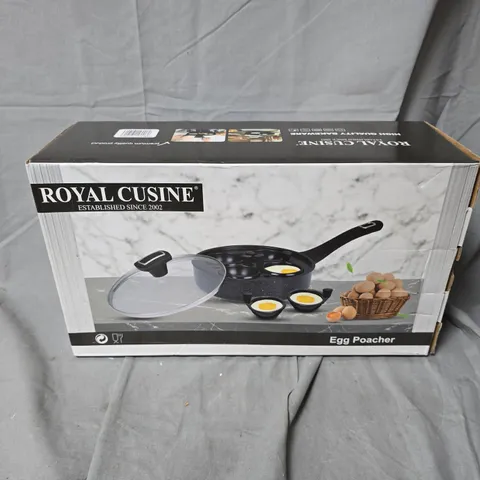 ROYAL CUISINE EGG POACHER WITH GLASS LID – BOXED
