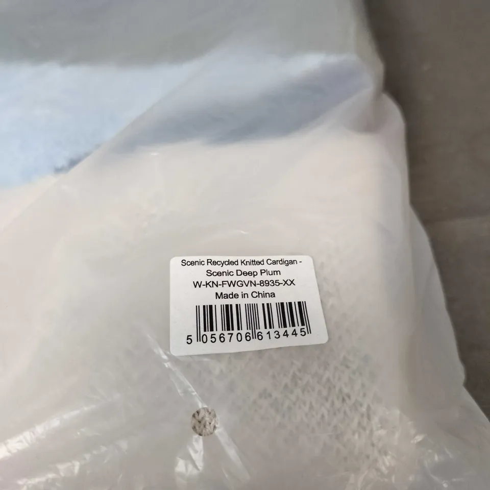 PASSENGER SCENIC RECYCLED KNITTED CARDIGAN SCENIC DEEP PLUM XXL