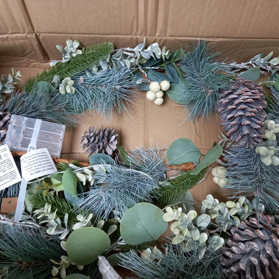 6FT EUCALYPTUS AND BERRY PRELIT 