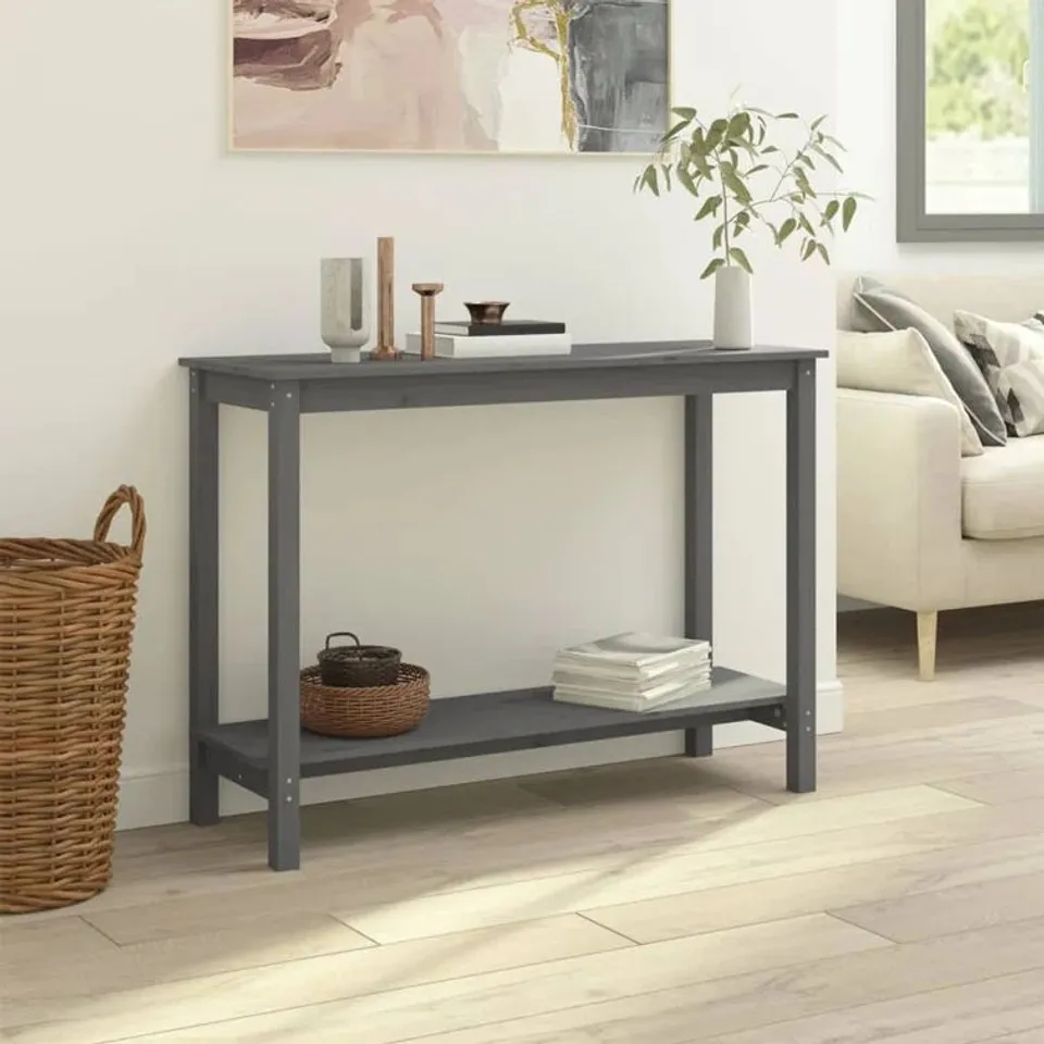 BOXED KAPRICE 40CM SOLID WOOD CONSOLE TABLE (1 BOX)
