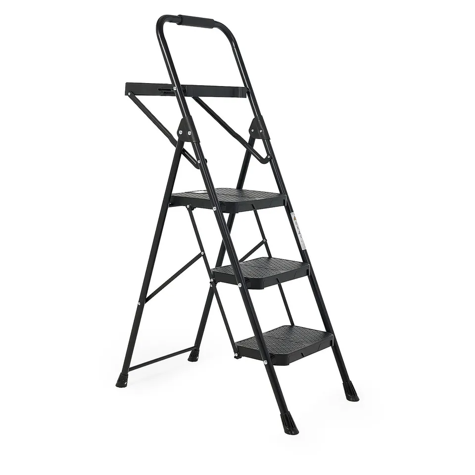 BOXED SIMPLI 3 STEP LIGHTWEIGHT LADDER WITH TOOL TRAY IN SAGE